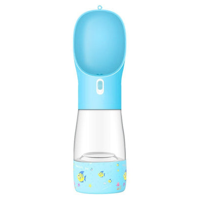 Pet Travel Water Bottle with Food and Bow