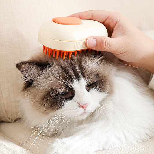 Steamy Cat Brush – Groom, Massage & Self-Clean Easily