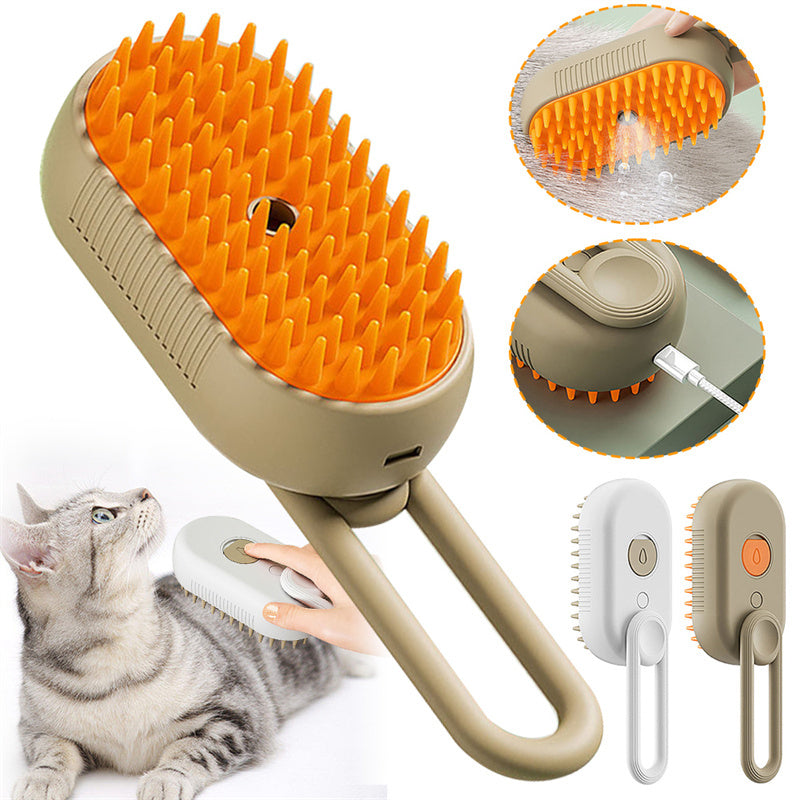 Steam Pet Brush – Groom, Massage & Remove Hair