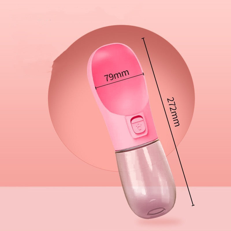 Pet Travel Water Bottle with Food and Bow