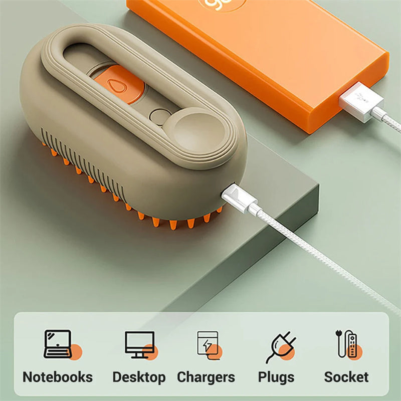 Steam Pet Brush – Groom, Massage & Remove Hair