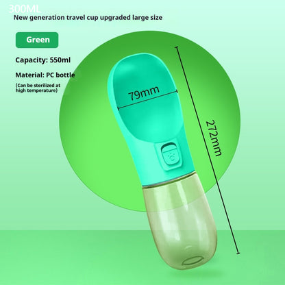 Pet Travel Water Bottle with Food and Bow